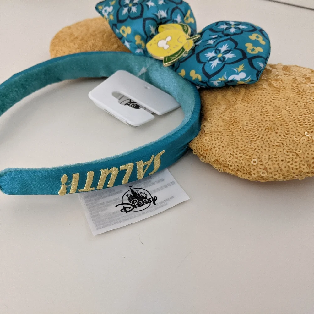 Last One!! NWT! Disney Parks Salut Limencello Lemon Minnie Ears Epcot Italy - Picture 9 of 12